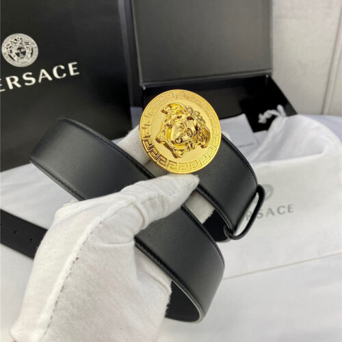 High Quality Luxury Versace Belt In Classic Greek Leather – Style 49158 product detail