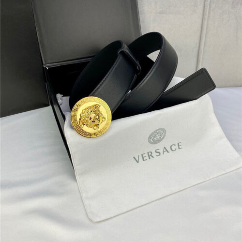 High Quality Luxury Versace Belt In Classic Greek Leather – Style 49158 product detail
