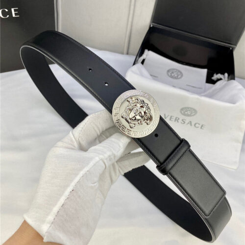 High Quality Luxury Versace Belt In Classic Greek Leather – Style 49158 product detail