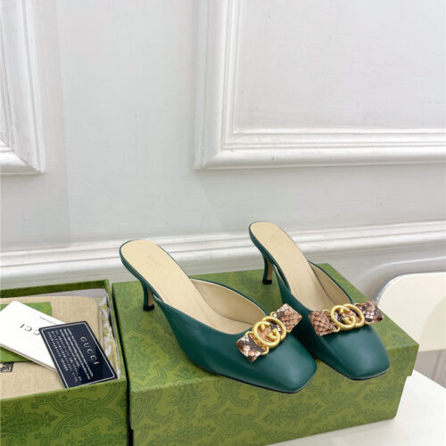High Quality Luxury Gucci New Double G Mules – Style 08595 alternate view