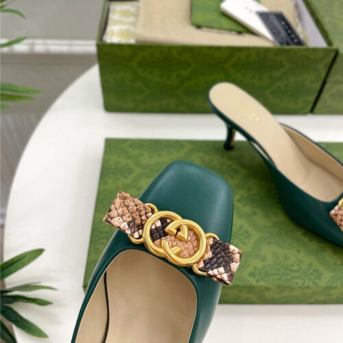High Quality Luxury Gucci New Double G Mules – Style 08595 product detail