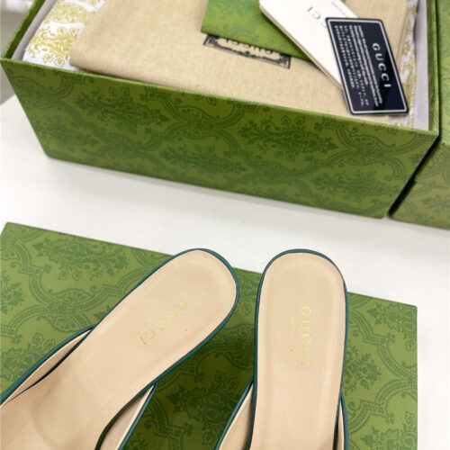 High Quality Luxury Gucci New Double G Mules – Style 08595 product detail