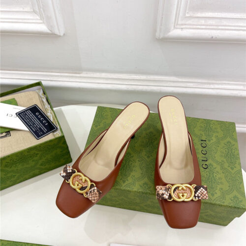 High Quality Luxury Gucci New Double G Mules – Style 74131 product detail