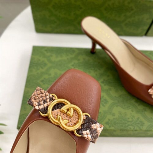 High Quality Luxury Gucci New Double G Mules – Style 74131 product detail