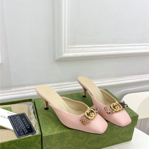 High Quality Luxury Gucci New Double G Mules alternate view