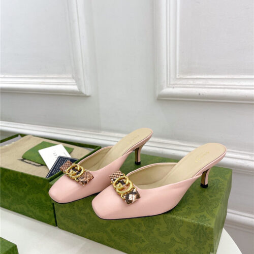 High Quality Luxury Gucci New Double G Mules