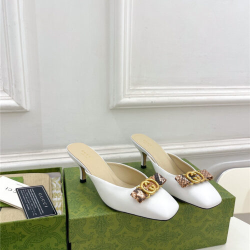 High Quality Luxury Gucci New Double G Mules – Style 72435 alternate view