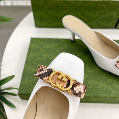 High Quality Luxury Gucci New Double G Mules – Style 72435 product detail