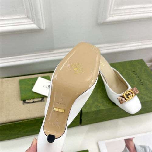 High Quality Luxury Gucci New Double G Mules – Style 72435 product detail