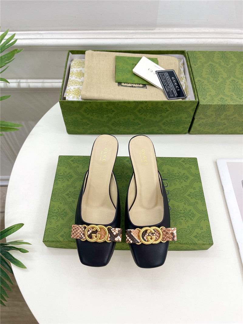 High Quality Luxury Gucci New Double G Mules – Style 37971 product detail
