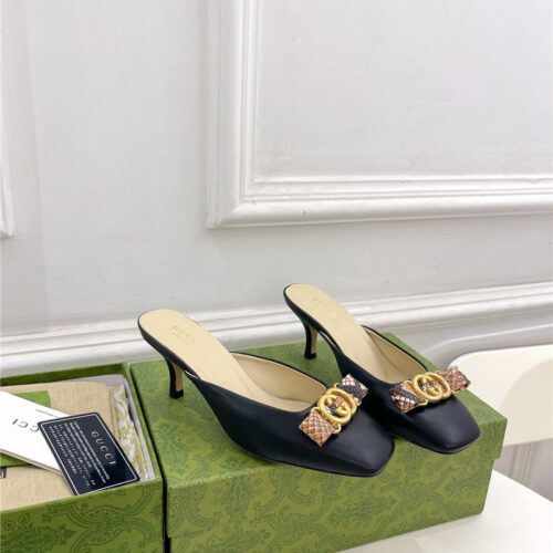 High Quality Luxury Gucci New Double G Mules – Style 37971 alternate view