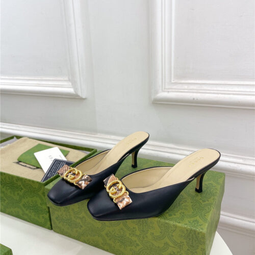 High Quality Luxury Gucci New Double G Mules – Style 37971