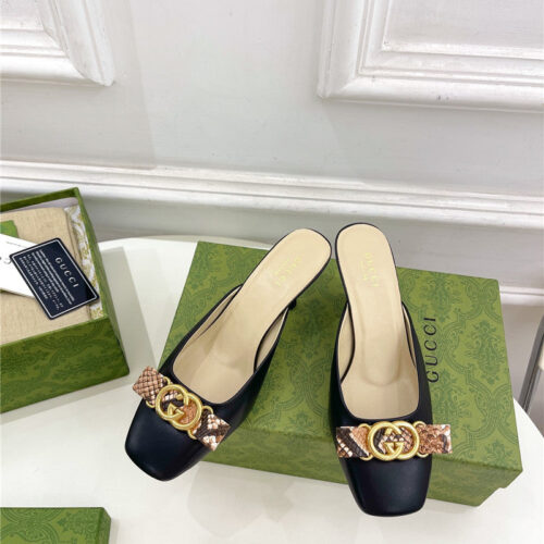 High Quality Luxury Gucci New Double G Mules – Style 37971 product detail