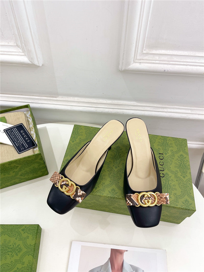 High Quality Luxury Gucci New Double G Mules – Style 37971 product detail