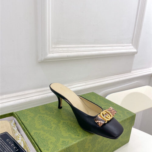 High Quality Luxury Gucci New Double G Mules – Style 37971 product detail