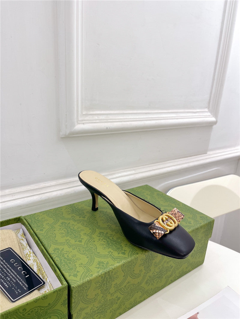 High Quality Luxury Gucci New Double G Mules – Style 37971 product detail