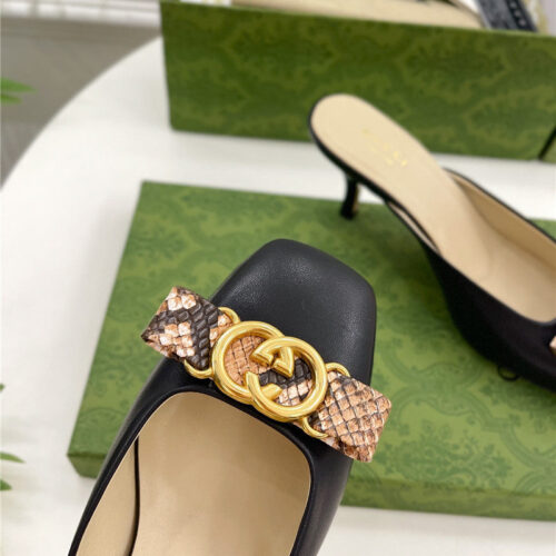 High Quality Luxury Gucci New Double G Mules – Style 37971 product detail
