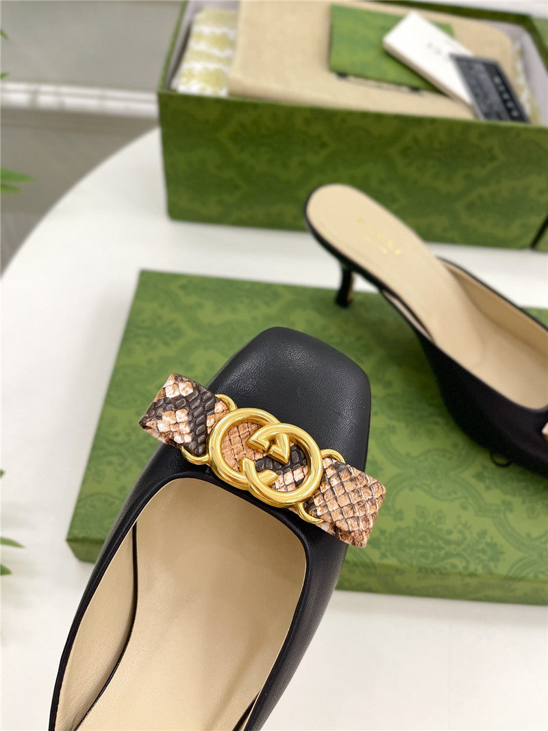 High Quality Luxury Gucci New Double G Mules – Style 37971 product detail