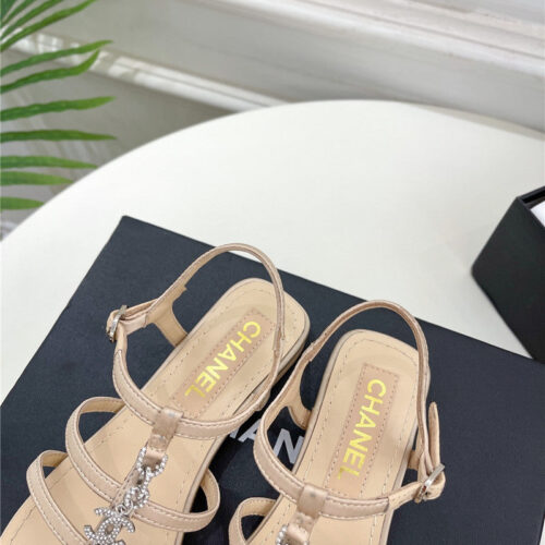 High Quality Luxury Chanel Double C Chain Pinch Sandals – Style 20326 product detail