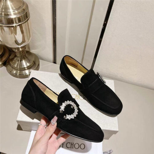 High Quality Luxury Jimmy Choo Deanna Low Heel Loafers – Style 89239