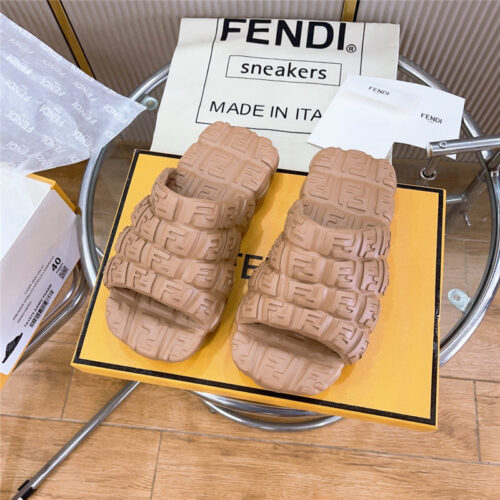 High Quality Luxury Fendi Environmentally Friendly Rubber Couple Slippers – Style 01363 product detail