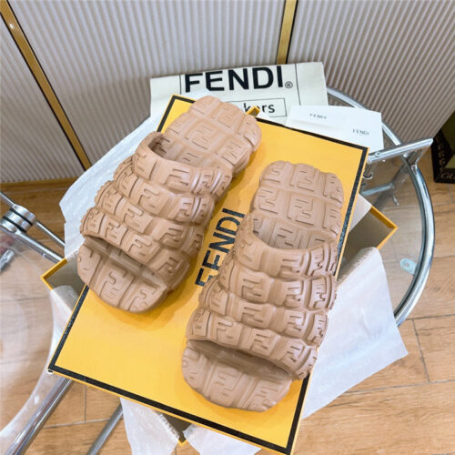 High Quality Luxury Fendi Environmentally Friendly Rubber Couple Slippers – Style 01363 product detail