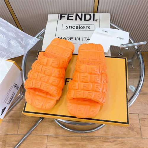 High Quality Luxury Fendi Environmentally Friendly Rubber Couple Slippers – Style 91187 product detail