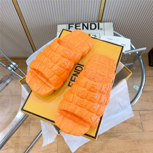 High Quality Luxury Fendi Environmentally Friendly Rubber Couple Slippers – Style 91187 product detail