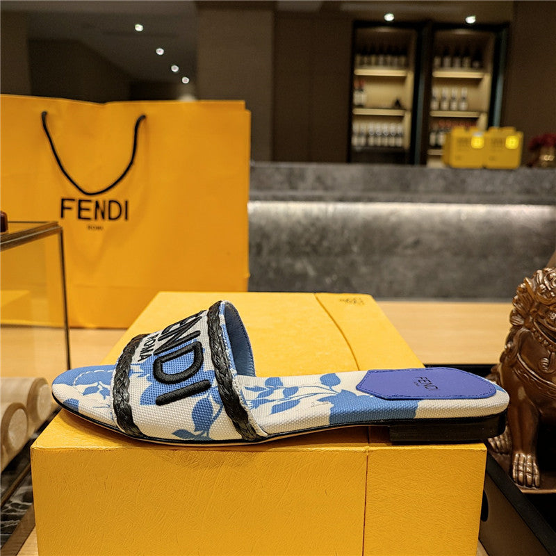 High Quality Luxury Fendi Embroidered “Fendi” Large English Logo Logo Slippers – Style 18323 product detail