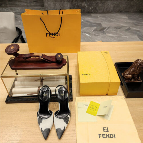 High Quality Luxury Fendi Strappy Toe High Heel Sandals – Style 12787 product detail