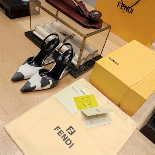 High Quality Luxury Fendi Strappy Toe High Heel Sandals – Style 12787 alternate view