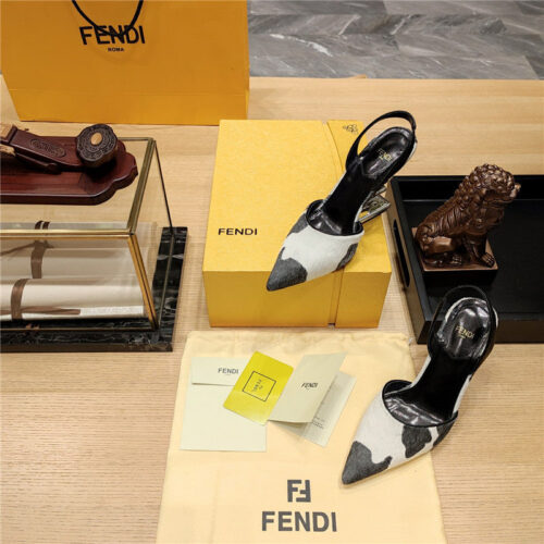High Quality Luxury Fendi Strappy Toe High Heel Sandals – Style 12787 product detail