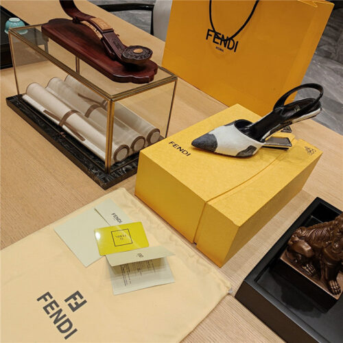 High Quality Luxury Fendi Strappy Toe High Heel Sandals – Style 12787 product detail