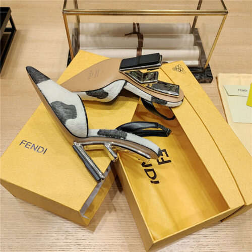 High Quality Luxury Fendi Strappy Toe High Heel Sandals – Style 12787 product detail