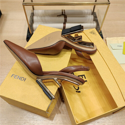 High Quality Luxury Fendi Strappy Toe High Heel Sandals – Style 40467 product detail