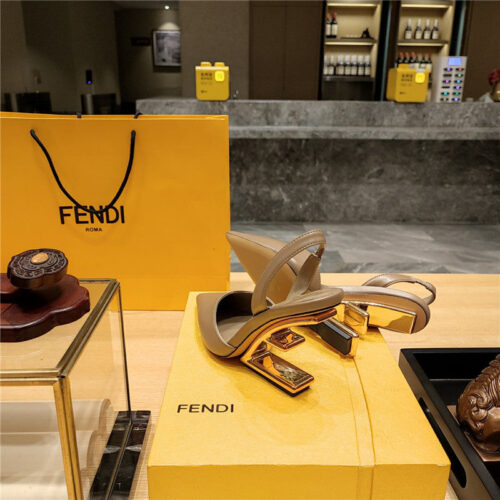 High Quality Luxury Fendi Strappy Toe High Heel Sandals – Style 95827 product detail