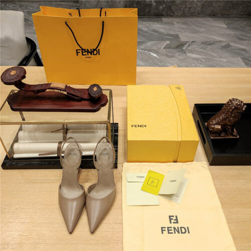 High Quality Luxury Fendi Strappy Toe High Heel Sandals – Style 51187 product detail