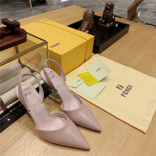 High Quality Luxury Fendi Strappy Toe High Heel Sandals – Style 73779