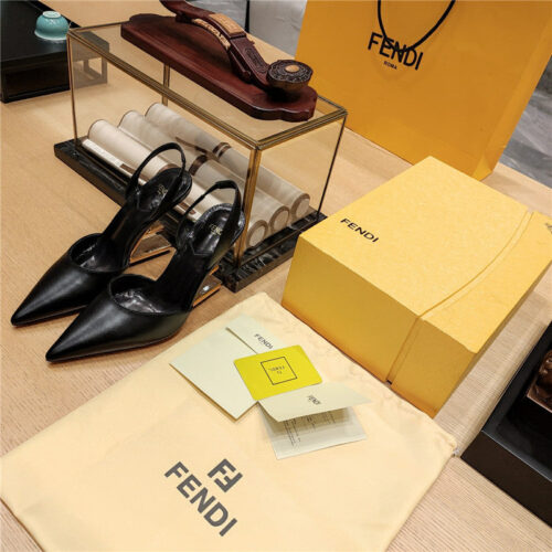 High Quality Luxury Fendi Strappy Toe High Heel Sandals – Style 81107 alternate view