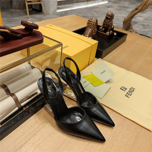 High Quality Luxury Fendi Strappy Toe High Heel Sandals – Style 81107