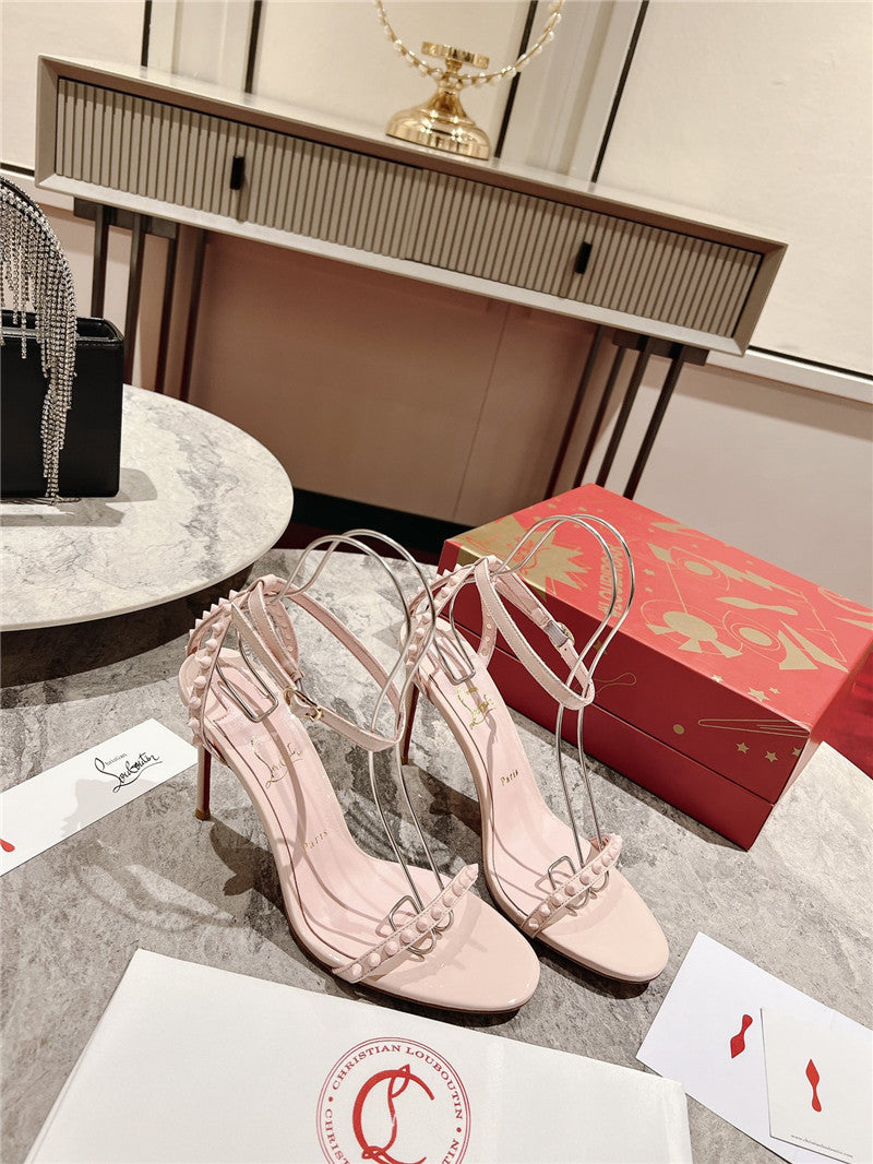 High Quality Luxury Christian Louboutin Spike Strap Sandals