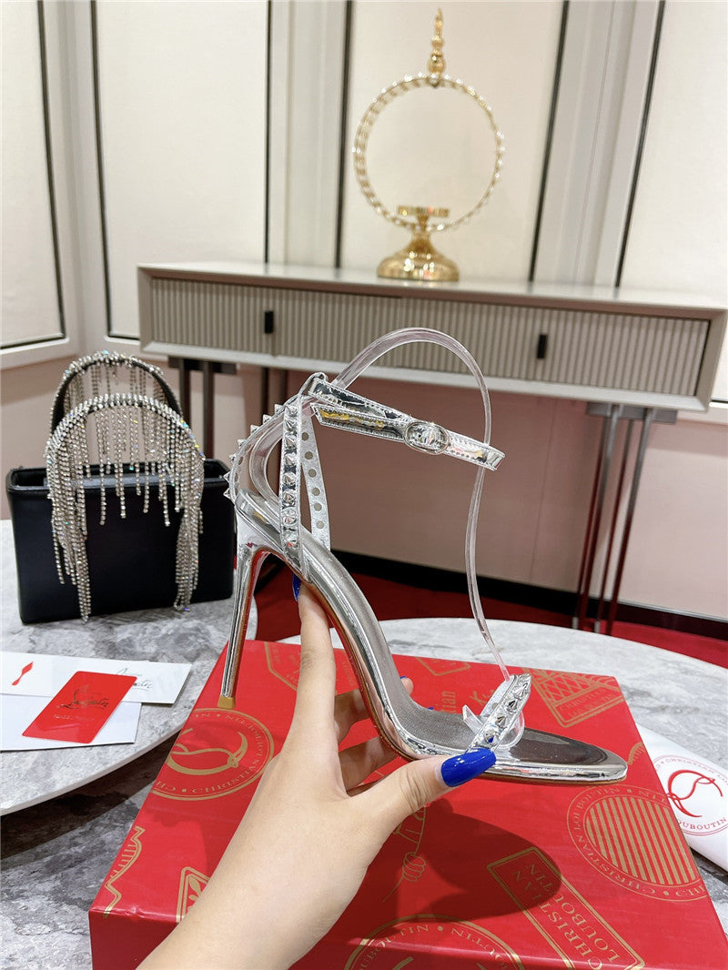 High Quality Luxury Christian Louboutin Spike Strap Sandals – Style 38260 product detail