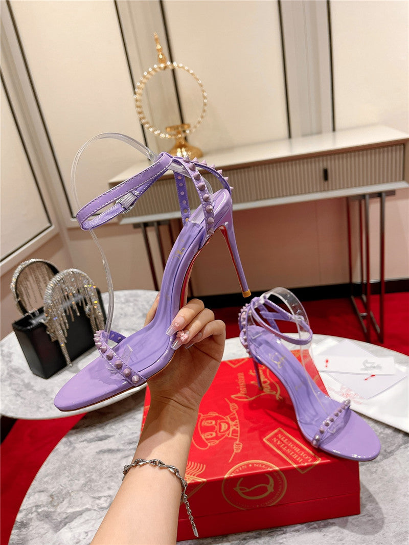 High Quality Luxury Christian Louboutin Spike Strap Sandals – Style 02100 product detail