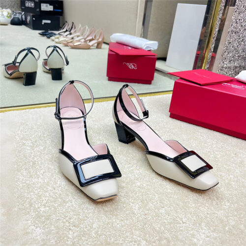 High Quality Luxury Roger Vivier Classic Buckle Strap Sandals – Style 21396