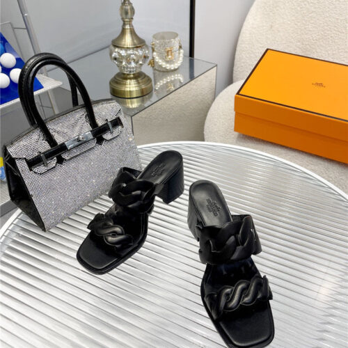 High Quality Luxury Hermes Pig Nose High Heel Sandals – Style 58979 product detail
