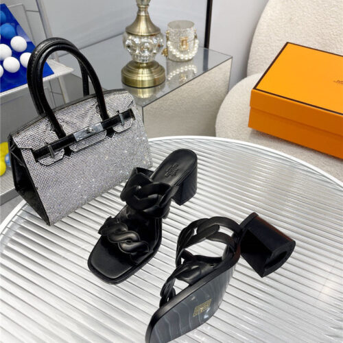 High Quality Luxury Hermes Pig Nose High Heel Sandals – Style 58979 product detail