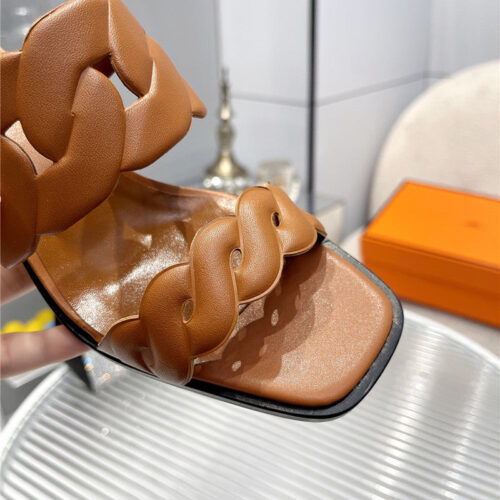 High Quality Luxury Hermes Pig Nose High Heel Sandals product detail