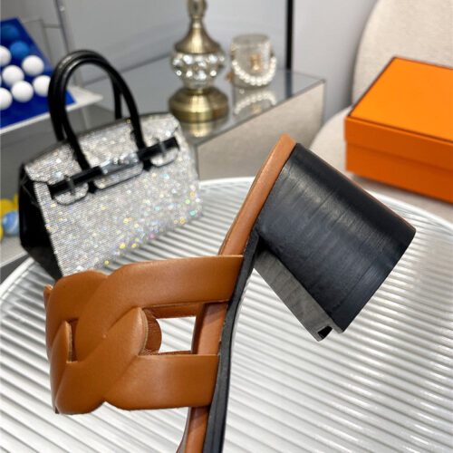 High Quality Luxury Hermes Pig Nose High Heel Sandals product detail