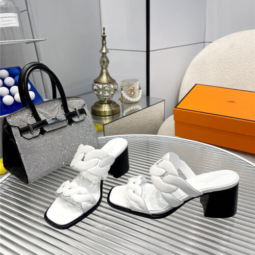 High Quality Luxury Hermes Pig Nose High Heel Sandals – Style 21123 product detail