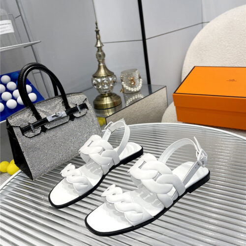 High Quality Luxury Hermes Pig Nose Sandals alternate view